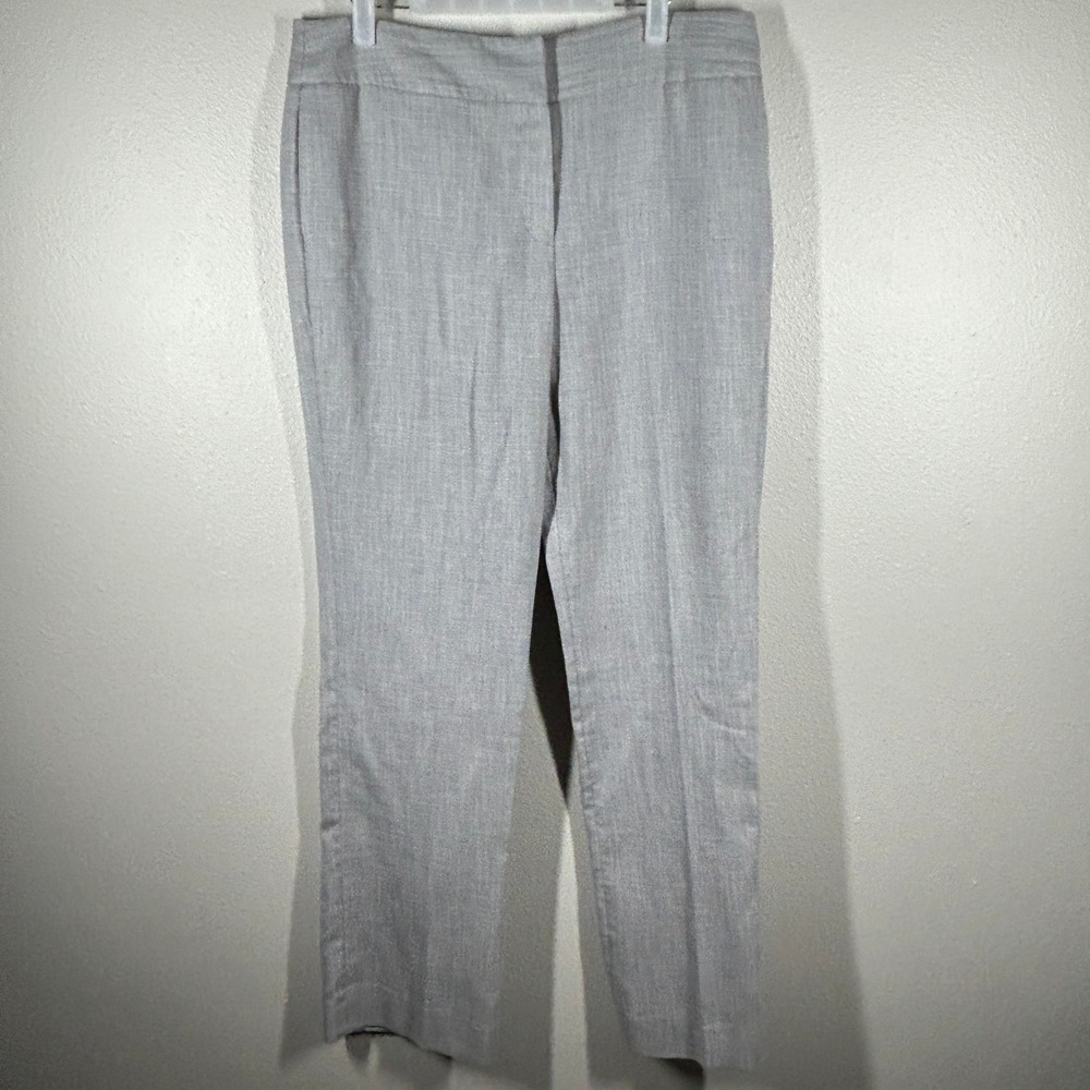 Antonio Melani Gray Textured Straight Leg Dress Pants Size 12 Professional Work
